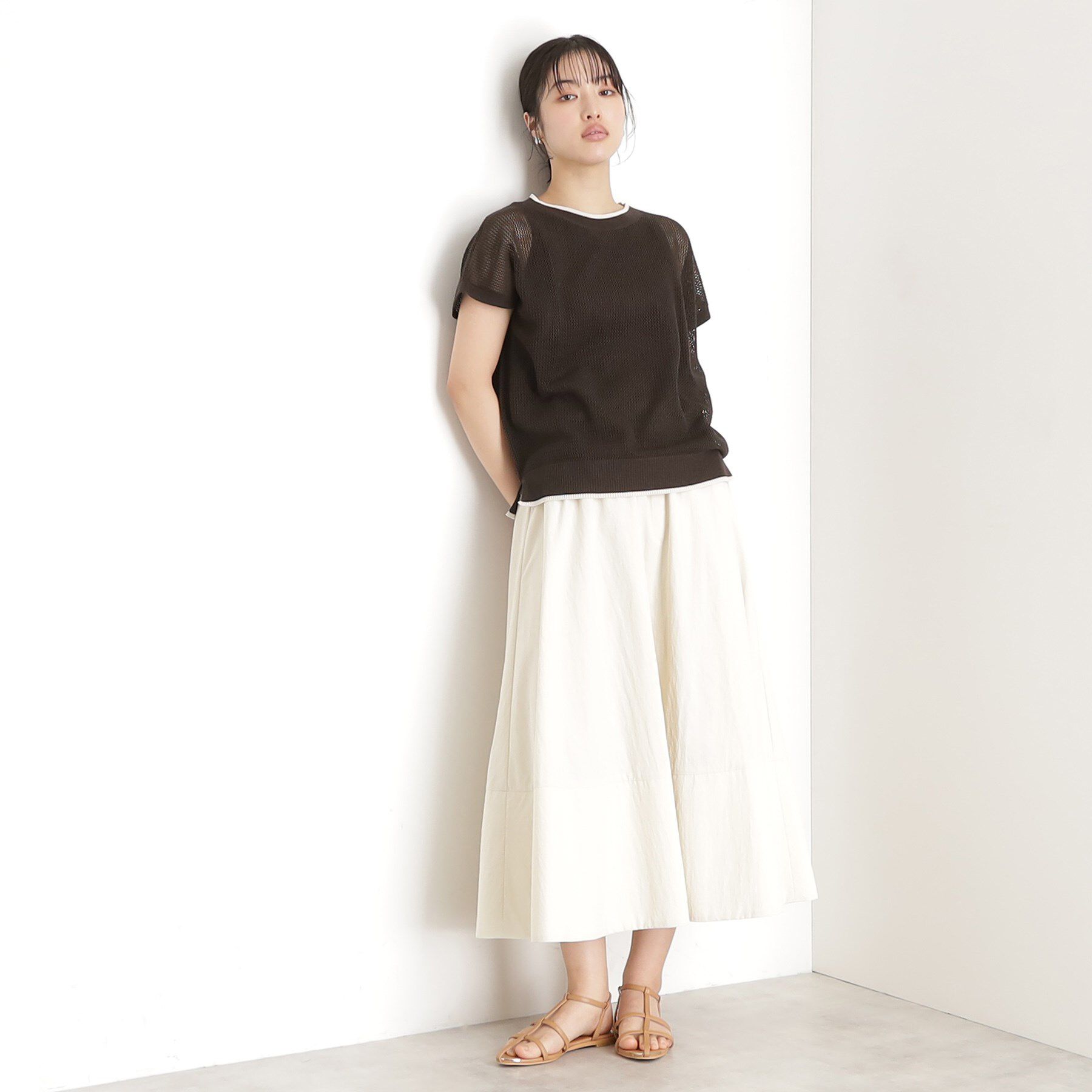 THE SHOP TK「フレンチスリーブメッシュニットタンクセット【洗える】」|その他|