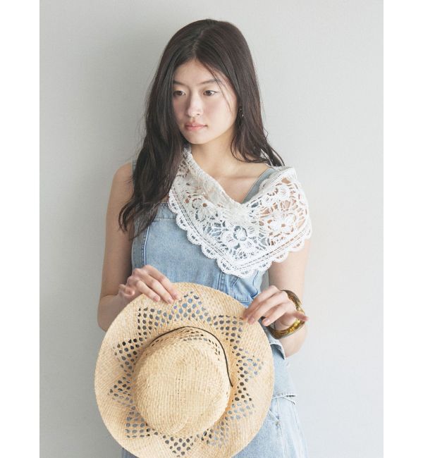 LAGUNAMOON「ニットレース刺繍スカーフ」|バンダナ・スカーフ|