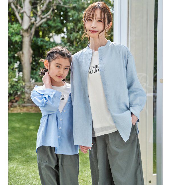 ikka kids「【親子コーデ】ロゴTドッキングドッキングブラウス（120~160cm）」|シャツ・ブラウス|
