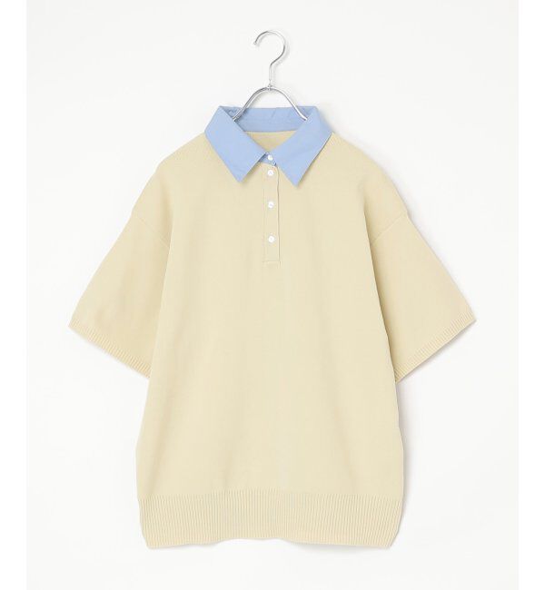 VENCE share style「シャツ襟 半袖ポロニット」|シャツ・ブラウス|