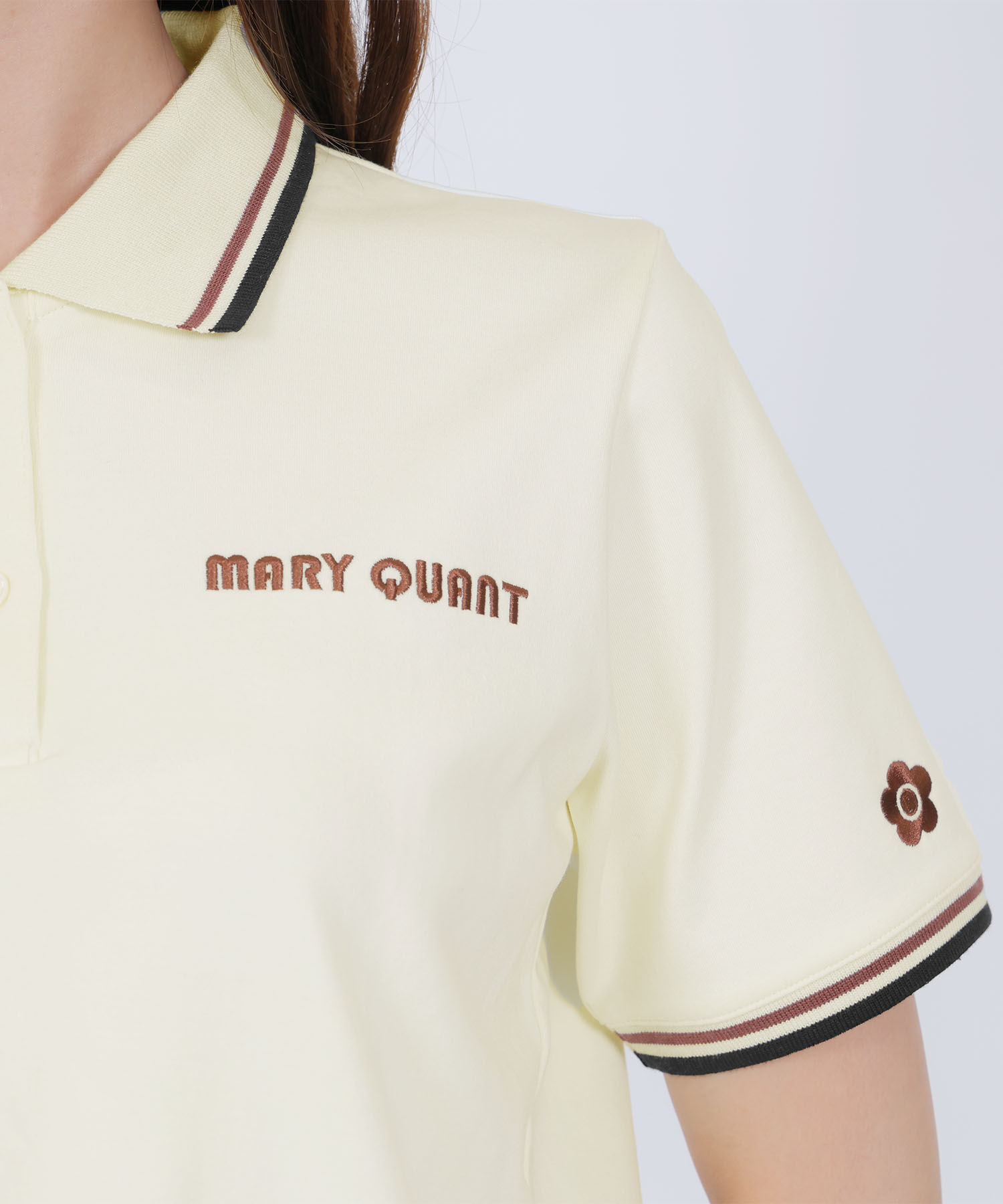MARY QUANT「レトロロゴポロ プルオーバー」|ポロシャツ|