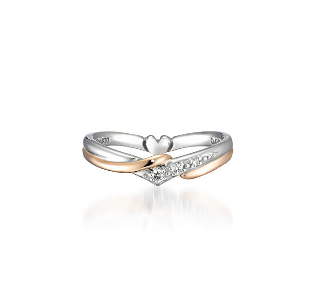 STAR JEWELRY「HEART PINKIE RING」|リング|ﾋﾟﾝｸ/ﾎﾜｲﾄｺﾞｰﾙﾄﾞ