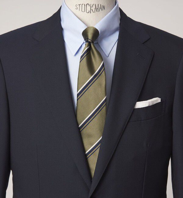 UNITED ARROWS green label relaxing「GLR ポリエステル ウォッシャブル ストライプ3 ネクタイ」|ネクタイ・蝶ネクタイ|OLIVE