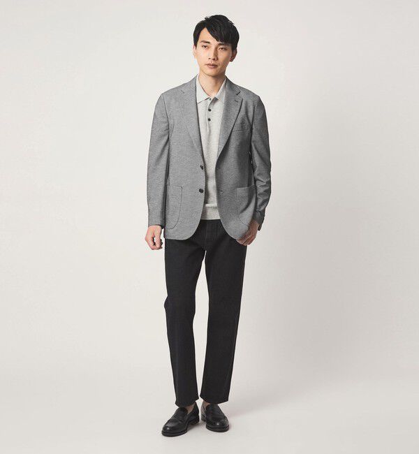 UNITED ARROWS green label relaxing「ポリエステル ジャージ カノコ 2B ジャケット -ウォッシャブル・ストレッチ・吸水速乾-」|テーラードジャケット|