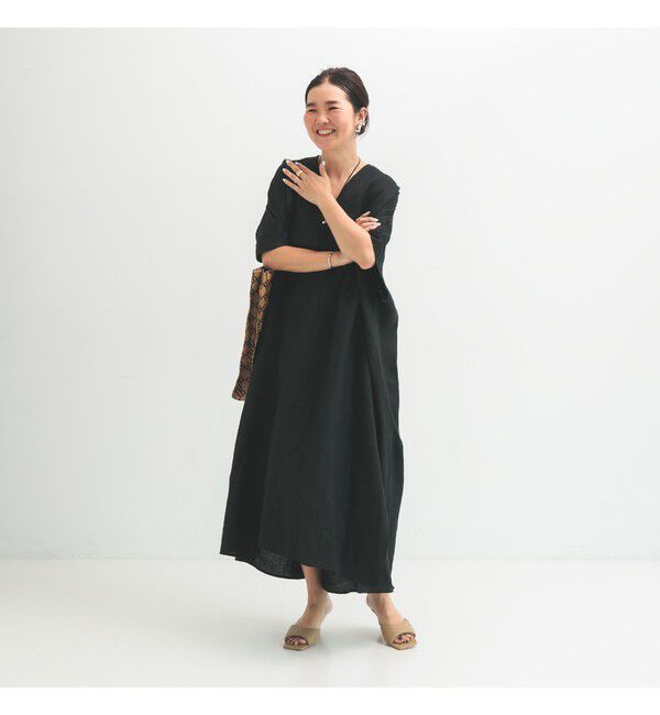 Demi-Luxe BEAMS 「リネン カフタン ワンピース」|ワンピース|