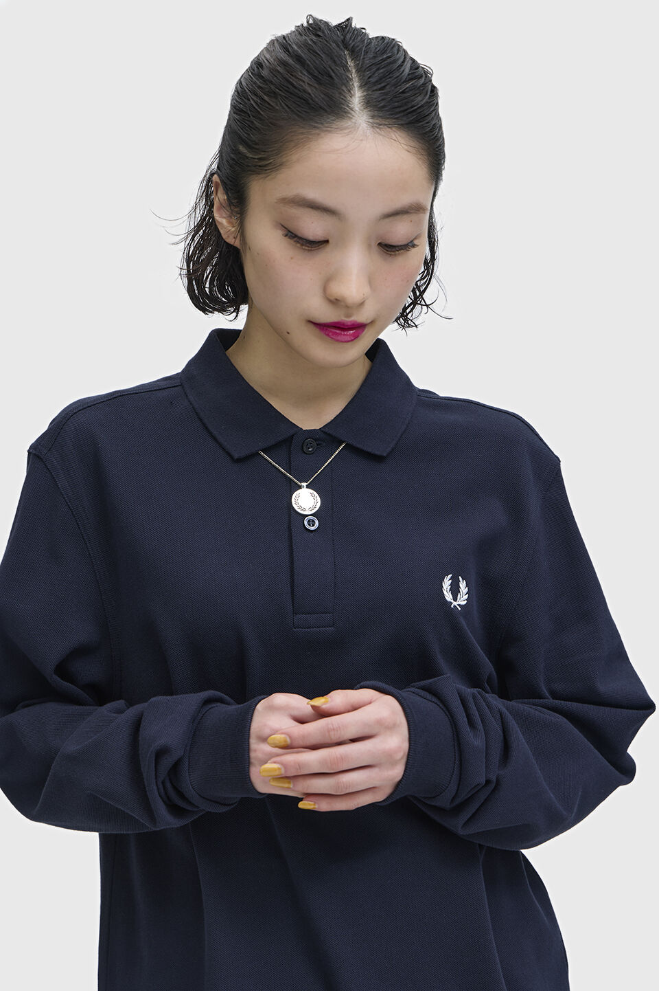 FRED PERRY 「The Fred Perry Shirt M6006／フレッドペリー長袖ポロシャツ」|ポロシャツ|NAVY