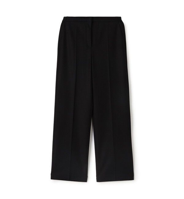 DES PRES「フランネルウールストレッチ セミワイドパンツ」|スラックス|19 ブラック