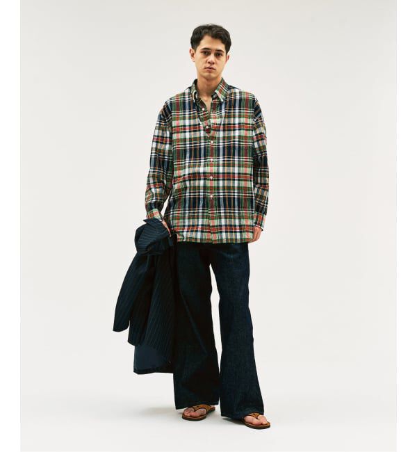 417 EDIFICE「【MOONLIGHT CLOTHING】BIG B.D Madrasシャツ」|シャツ・ブラウス|