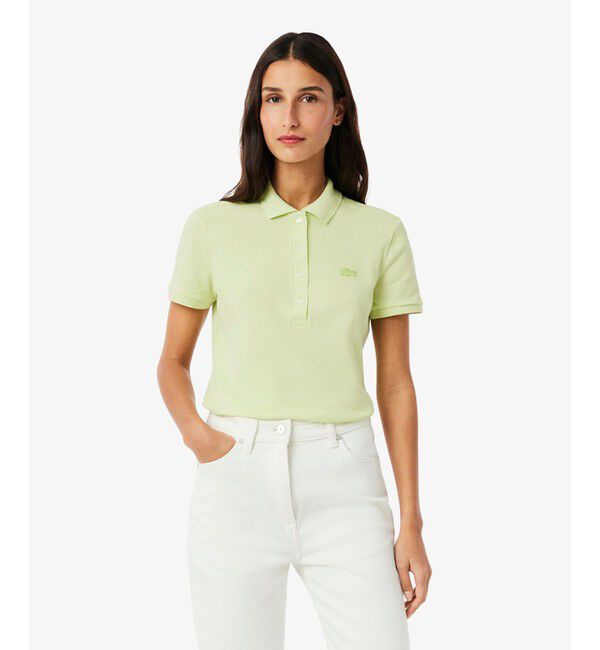 LACOSTE「スリムフィット ストレッチコットンピケポロシャツ（半袖）」|ポロシャツ|グリーン系その他2