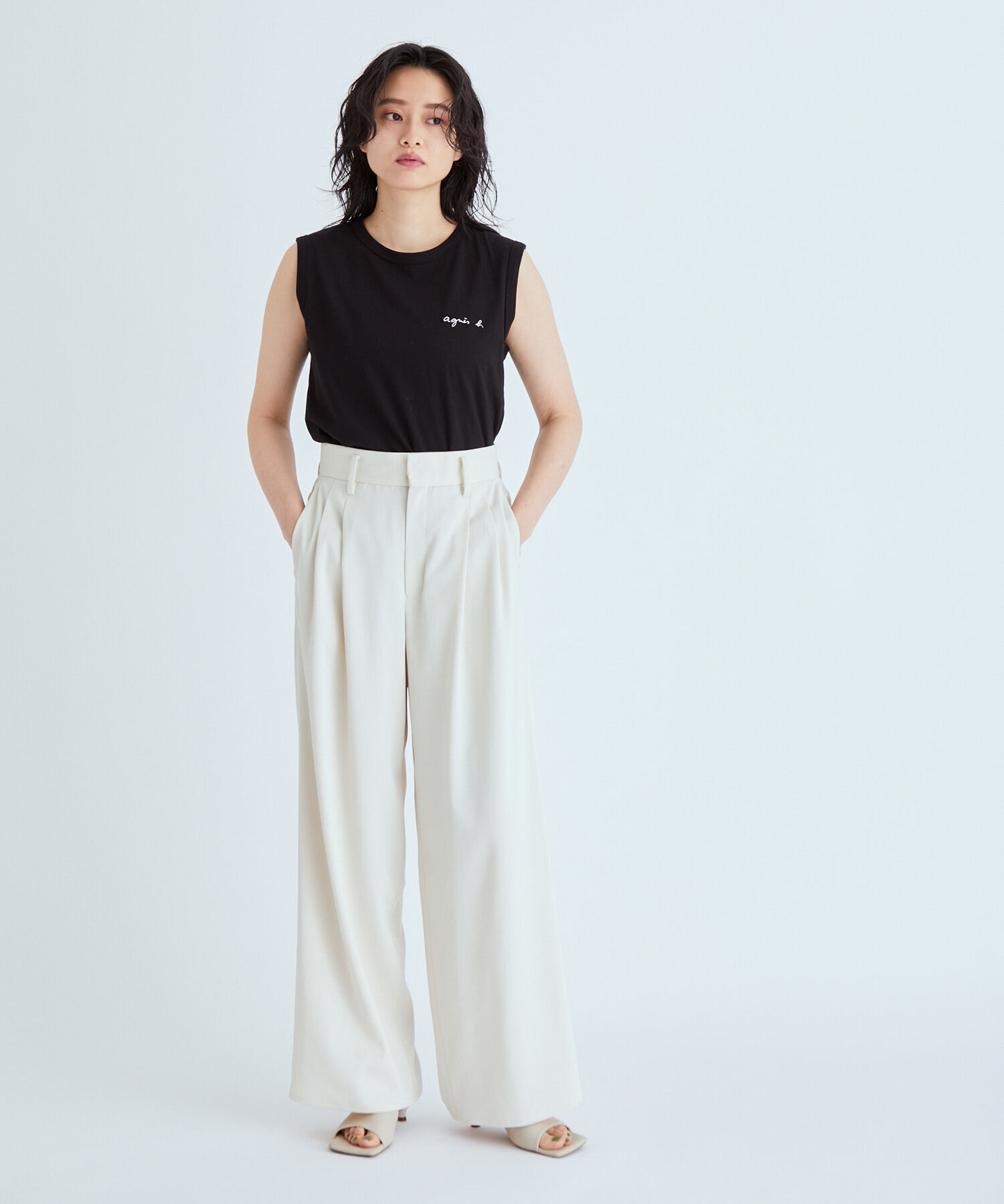 ADAM ET ROPE'「【agnes b. pour ADAM ET ROPE'】SLEEVELESS T-SHIRTS」|タンクトップ|