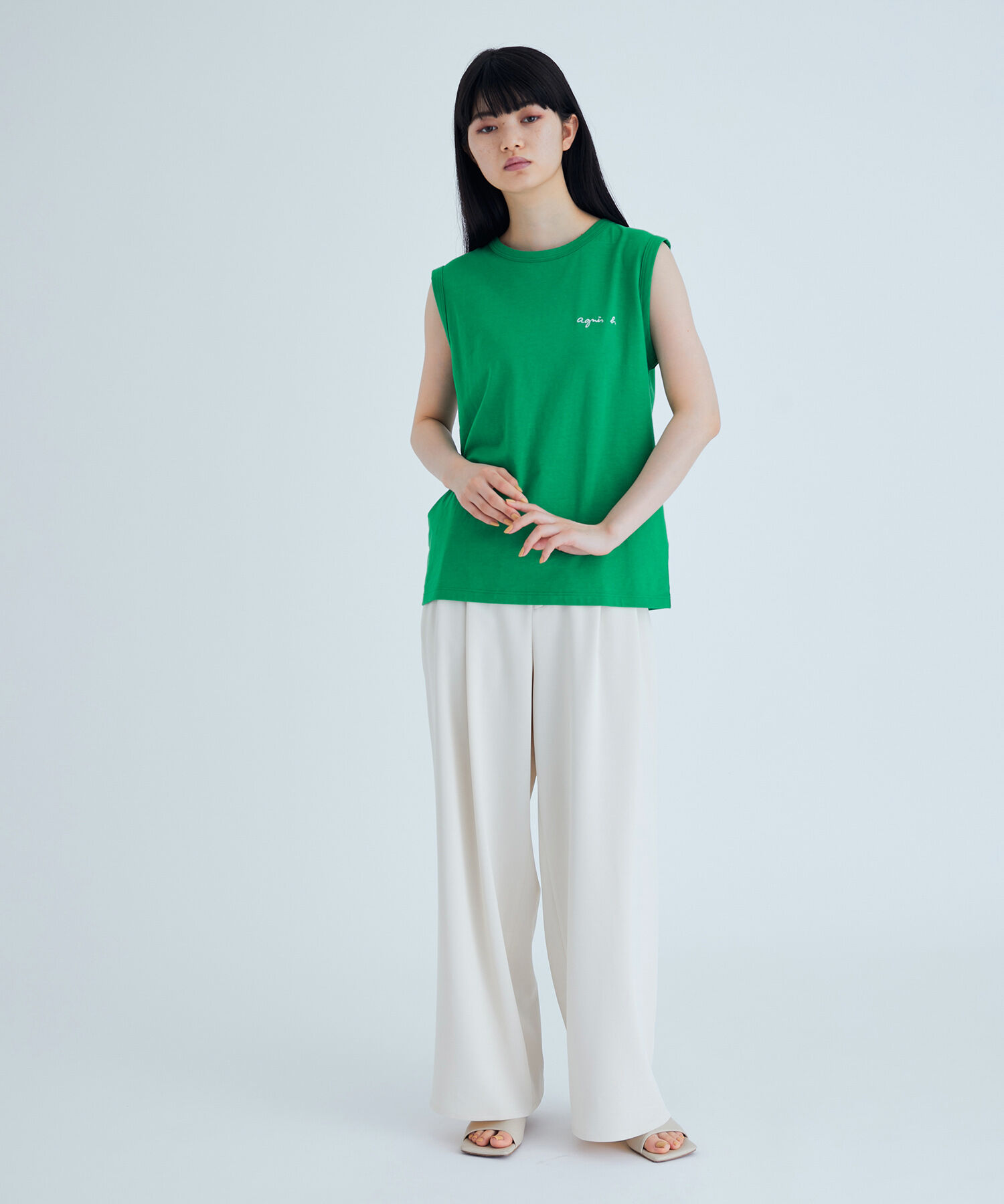 ADAM ET ROPE'「【agnes b. pour ADAM ET ROPE'】SLEEVELESS T-SHIRTS」|タンクトップ|