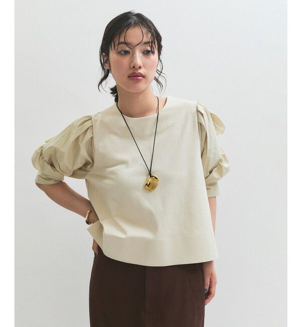 ADAM ET ROPE'「【サステナブル】バルーンスリーブTシャツ」|Tシャツ・カットソー|