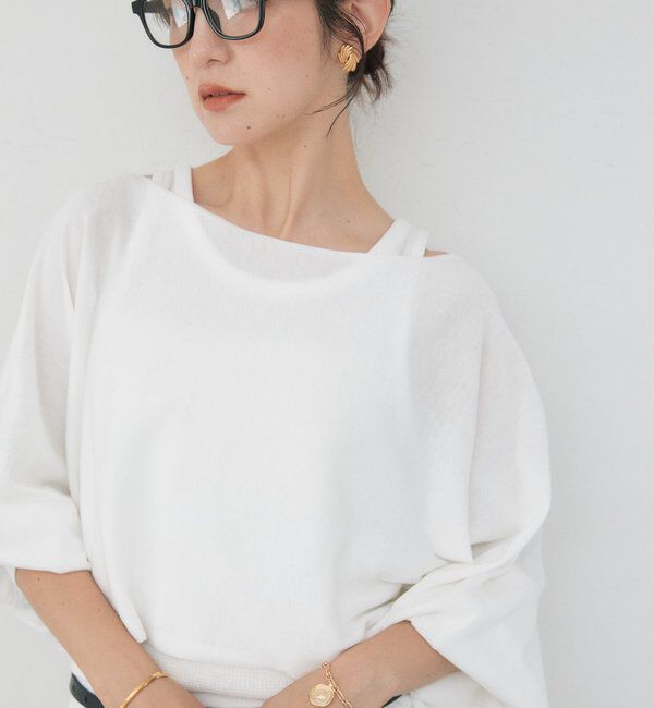  「予約【A・MONN】【セット着用可】cropped KNIT」|ニット・セーター|