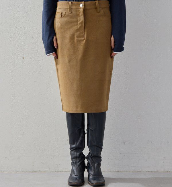  「【2026AW Debut】【UNFORM】フェイクスウェードスカート」|スカート|
