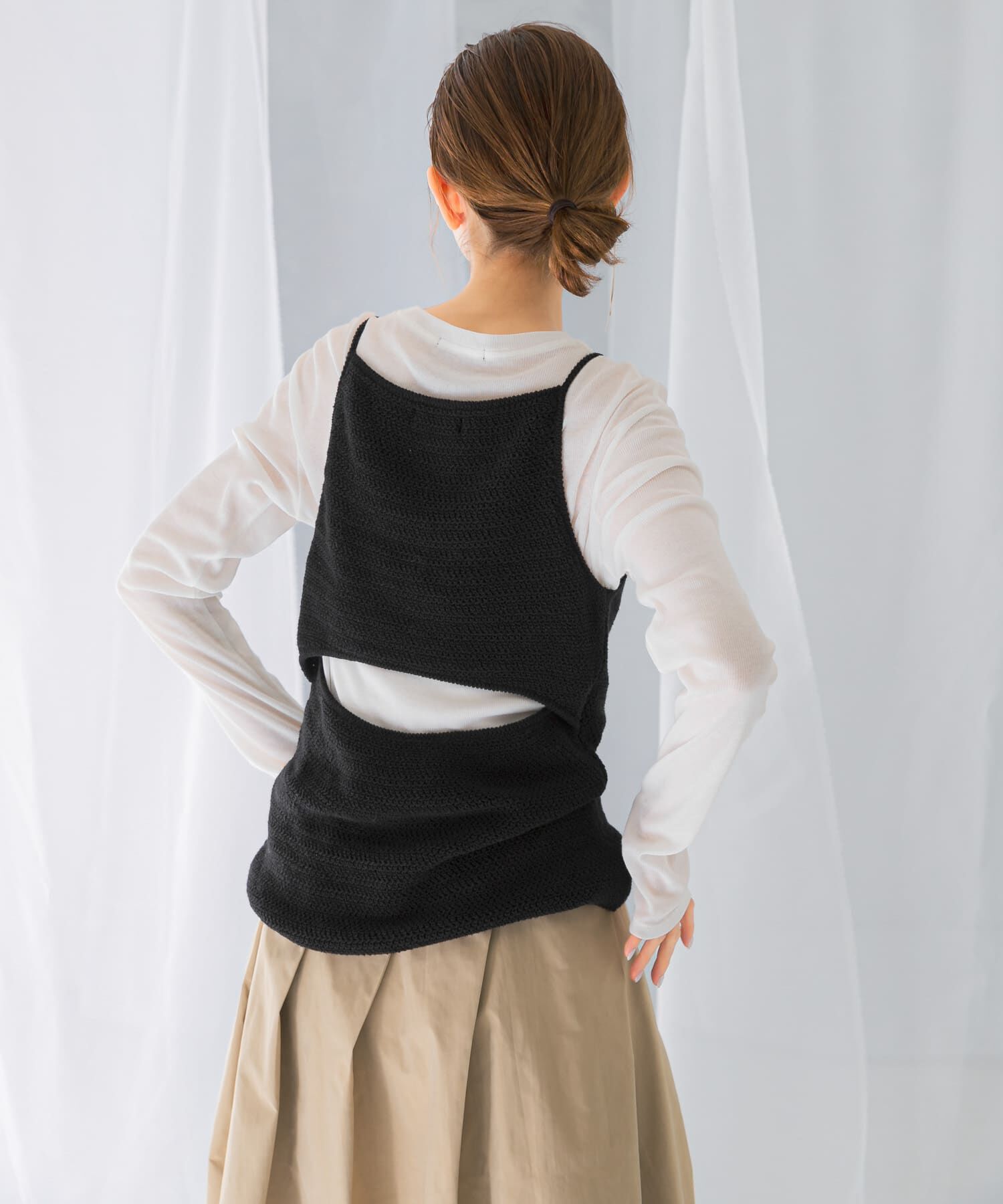 URBAN RESEARCH ROSSO「le　CROCHET BACKPOINT TOP」|ニット・セーター|