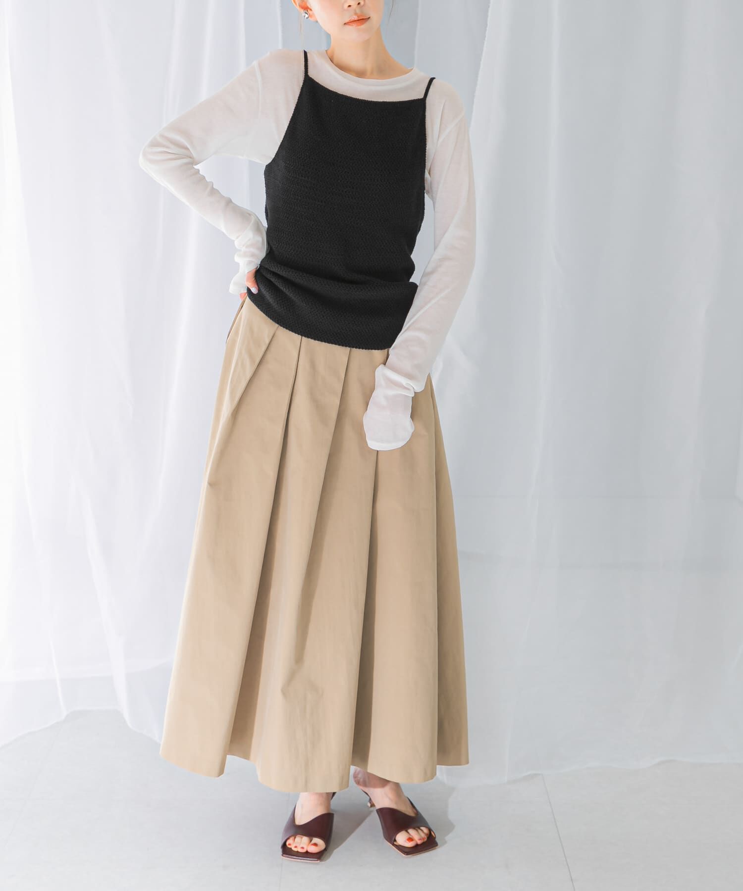 URBAN RESEARCH ROSSO「le　CROCHET BACKPOINT TOP」|ニット・セーター|