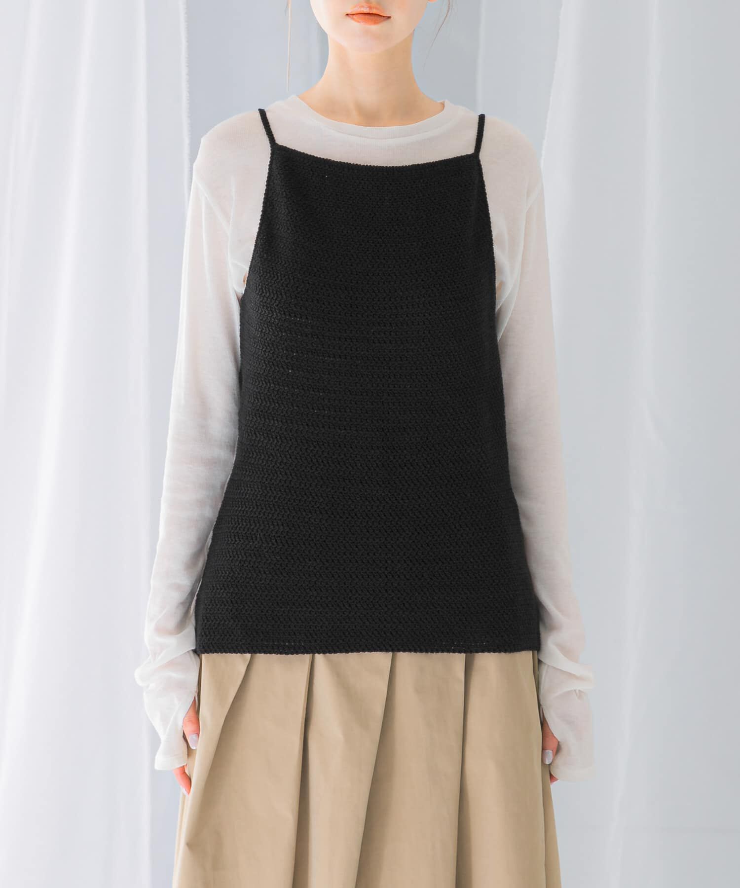 URBAN RESEARCH ROSSO「le　CROCHET BACKPOINT TOP」|ニット・セーター|
