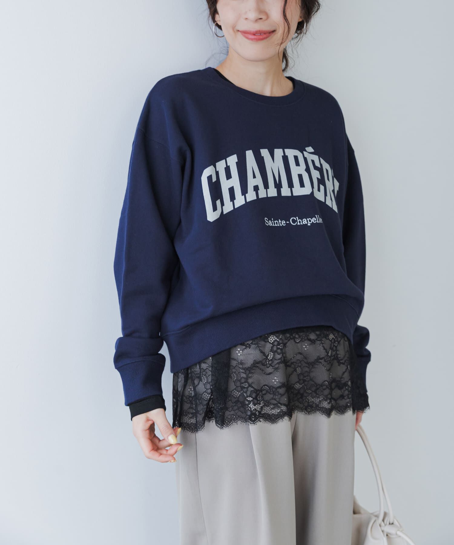 URBAN RESEARCH DOORS「レースドッキングカットソー」|Tシャツ・カットソー|