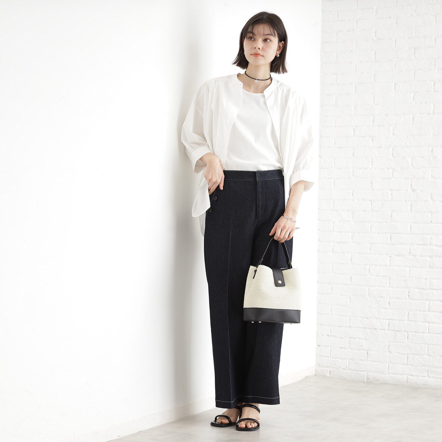THE SHOP TK「合皮&times;雑材コンビバック【ロゴベルト付】」|ショルダー・メッセンジャー|