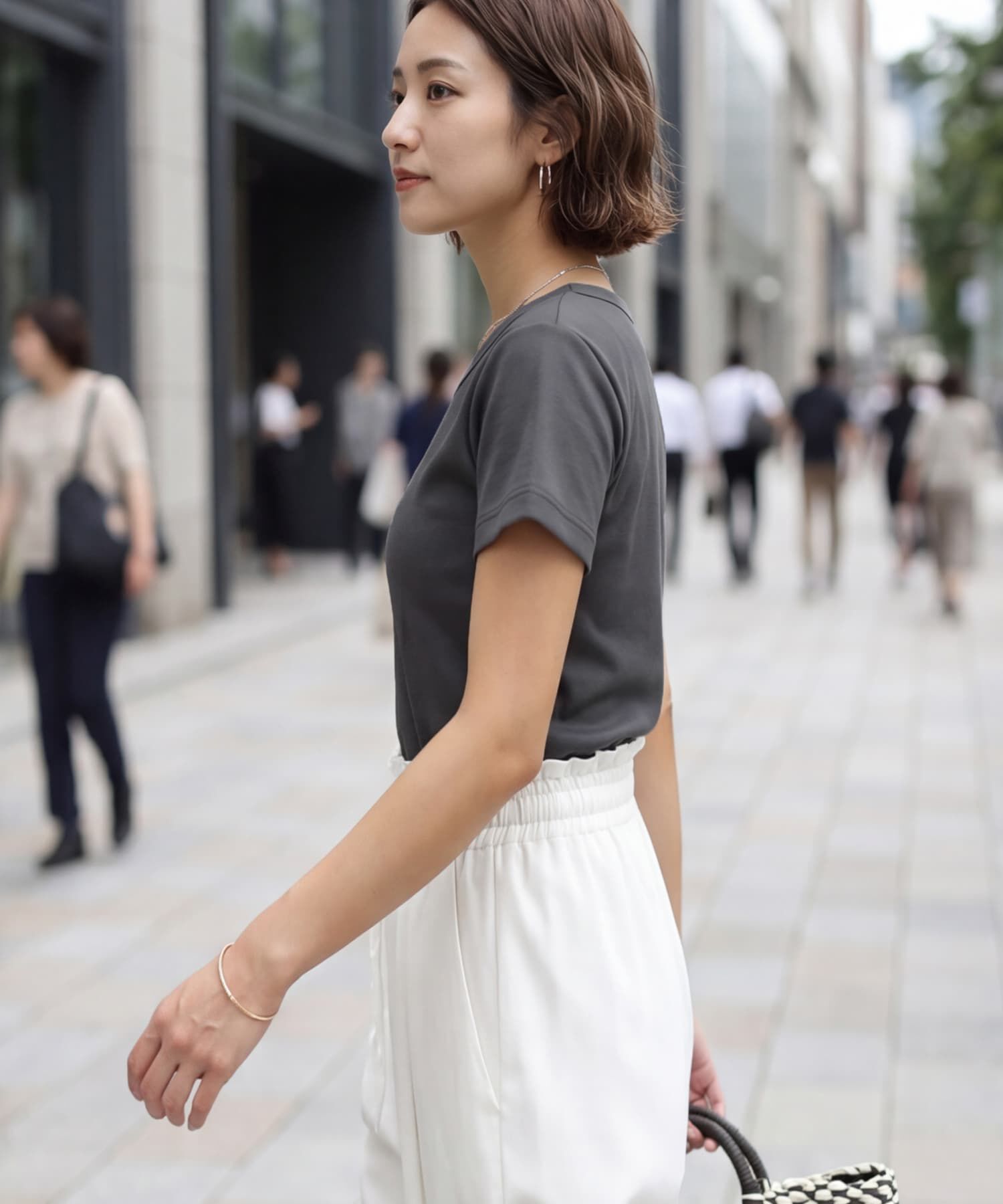STYLE DELI「【Made in JAPAN】フライス半袖カットソートップス」|Tシャツ・カットソー|
