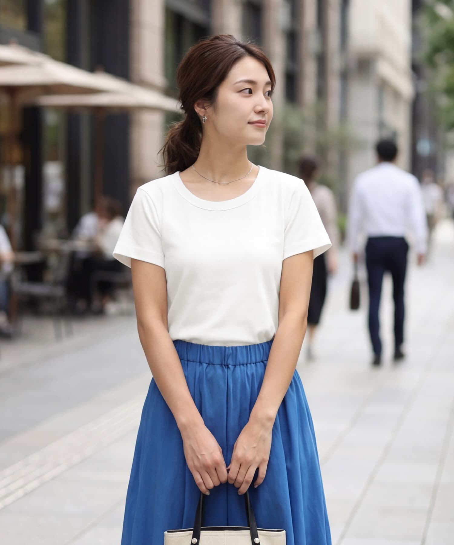 STYLE DELI「【Made in JAPAN】フライス半袖カットソートップス」|Tシャツ・カットソー|ホワイト