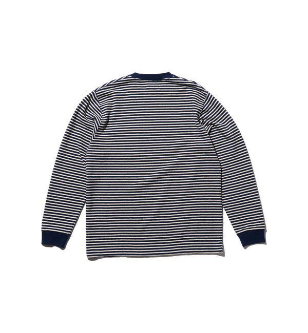 BEAMS PLUS「インレイ ストライプ ポケット Tシャツ」|Tシャツ・カットソー|