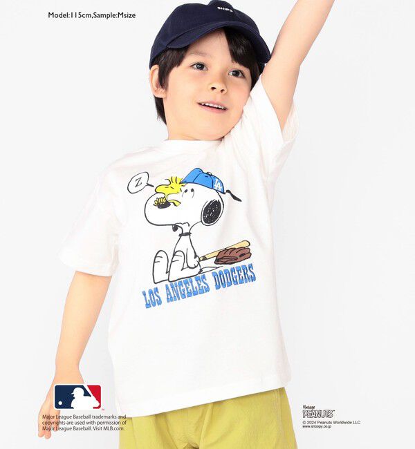 SHIPS KIDS「SHIPS KIDS:100～125cm / スヌーピー&times;MLB TEE」|Tシャツ・カットソー|