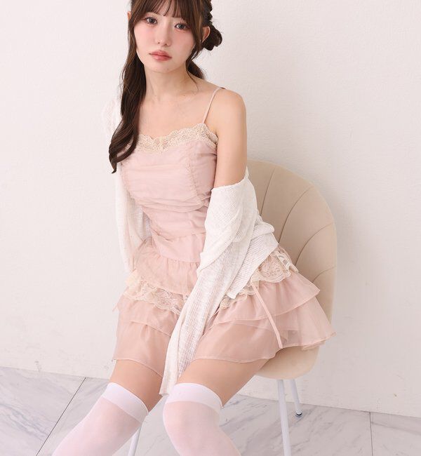  「レース付きドロストチュニック」|シャツ・ブラウス|