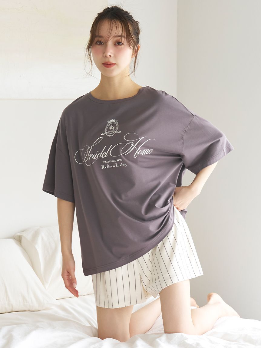 SNIDEL HOME「【ICEDFABRIC+R】エンブレムTシャツセットアップ」|ルームウェア|MOC