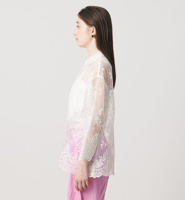 UNITED ARROWS「＜dahl&rsquo;ia＞8分袖 シアーシャツ」|Tシャツ・カットソー|