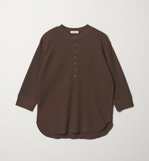 UNITED ARROWS green label relaxing「【WEB限定】＜at ease＞ワッフル ヘンリーネック 5分袖 カットソー」|Tシャツ・カットソー|
