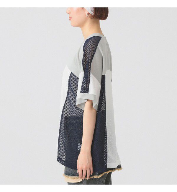 Ray BEAMS 「メッシュ キリカエ ビッグ Tシャツ」|Tシャツ・カットソー|