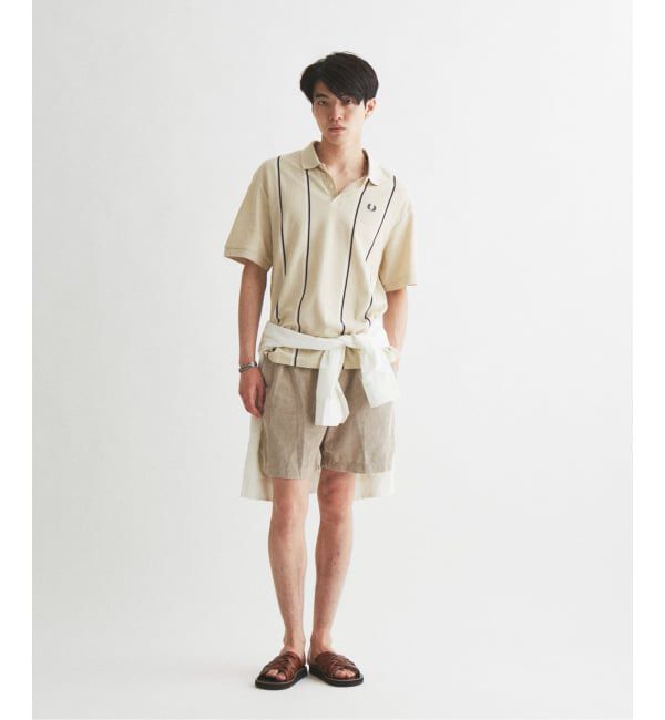 JOURNAL STANDARD「FRED PERRY / フレッドペリー 別注 ストライプ ピケ ポロシャツ」|ポロシャツ|