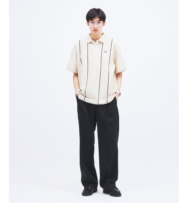 JOURNAL STANDARD「FRED PERRY / フレッドペリー 別注 ストライプ ピケ ポロシャツ」|ポロシャツ|