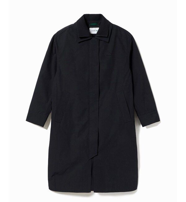 LACOSTE「インパーテッドプリーツ ダブルカラーロングスプリングコート」|ステンカラーコート|