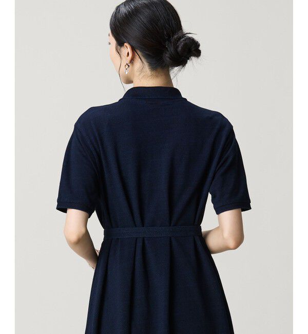 LACOSTE「インディゴ鹿の子ポロドレス / フレアワンピース」|ワンピース|