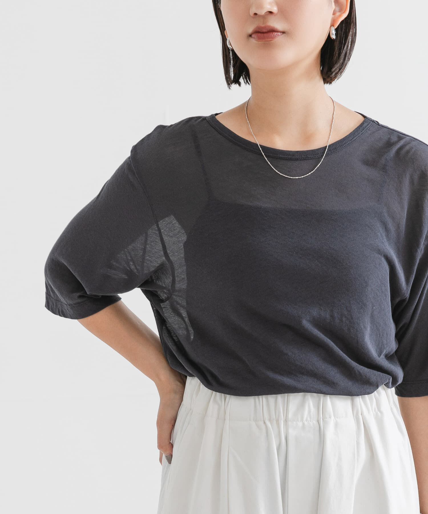 URBAN RESEARCH「new basic　ドライツイストシアーTシャツ」|Tシャツ・カットソー|チャコールグレー