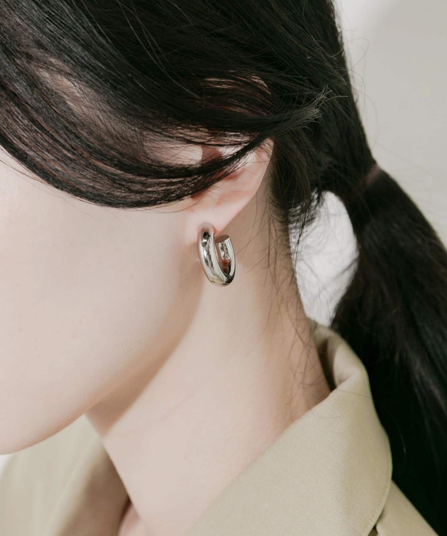 SMELLY「ステンレスワイドフープピアス」|ピアス|