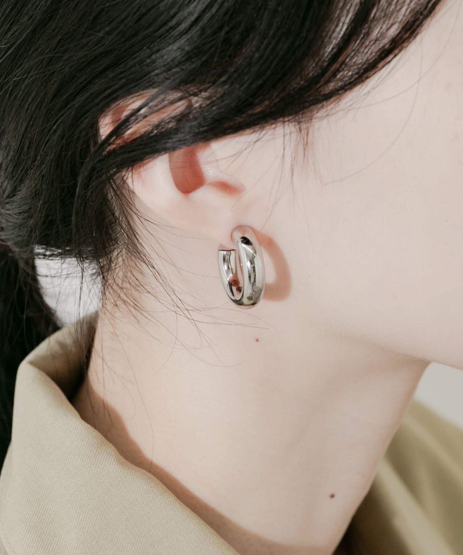 SMELLY「ステンレスワイドフープピアス」|ピアス|