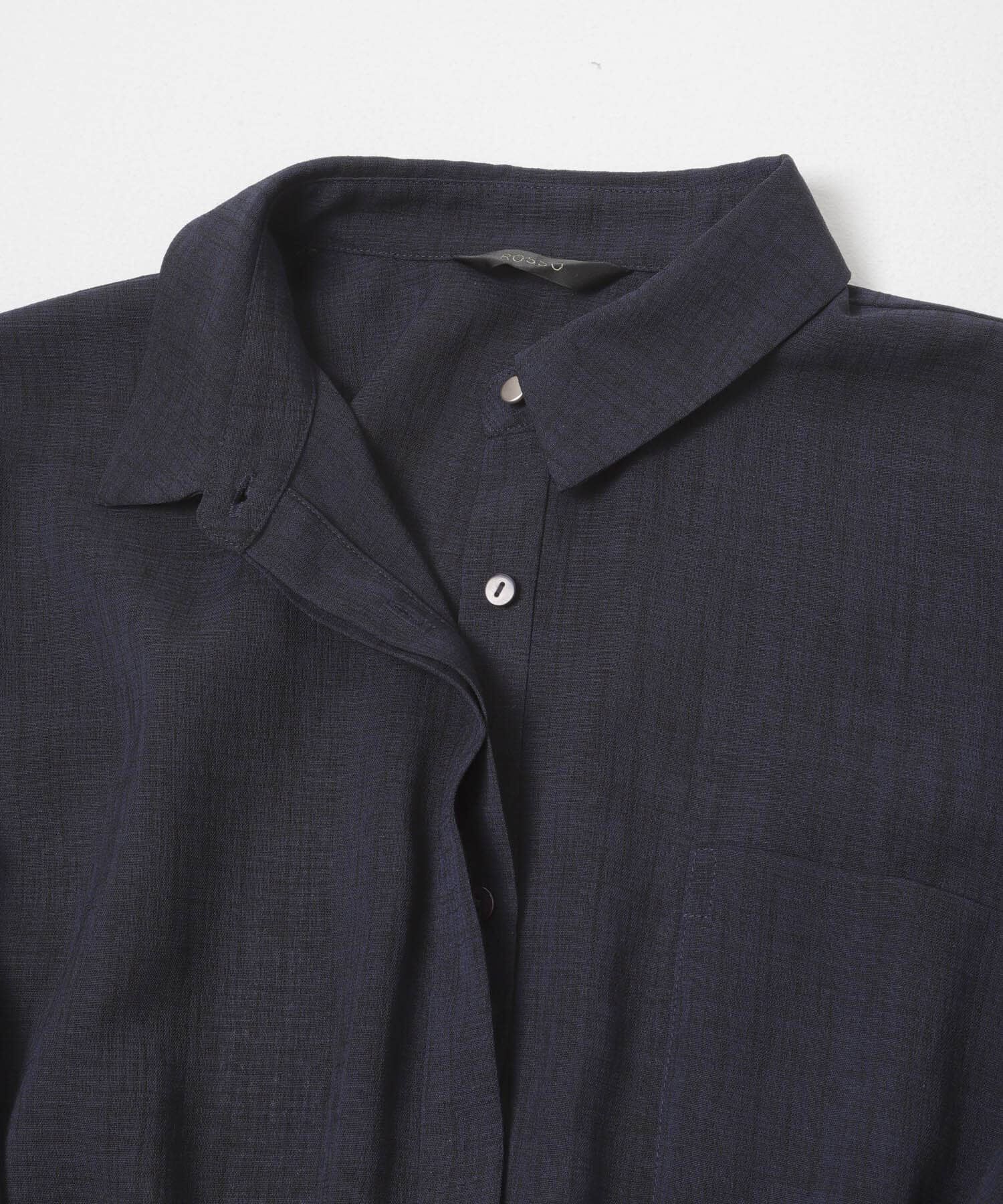 URBAN RESEARCH ROSSO「セミシアー5分袖シャツワンピース」|ワンピース|