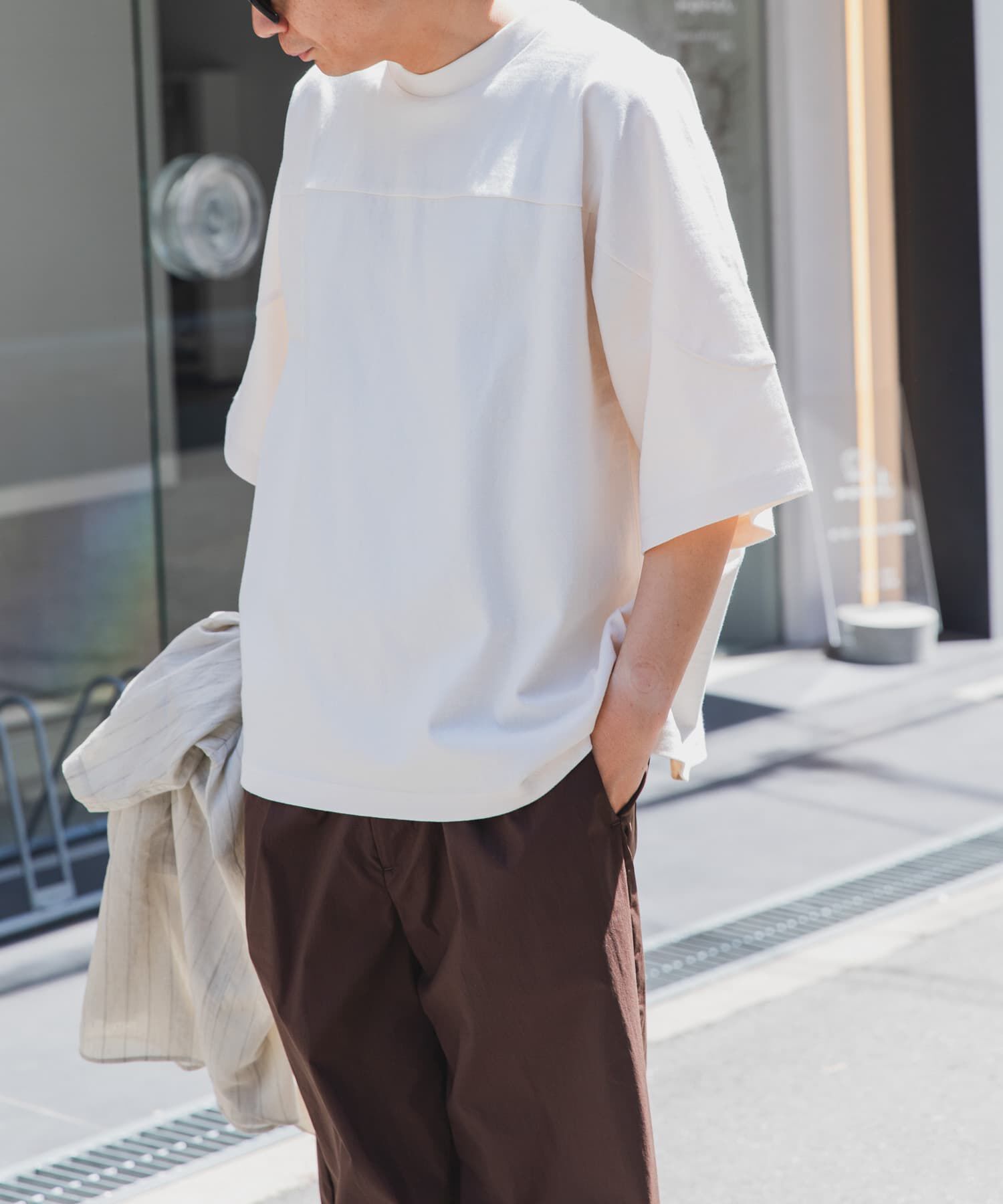 URBAN RESEARCH DOORS「FORK&SPOON　ヘビーウェイトフットボールTシャツ」|Tシャツ・カットソー|