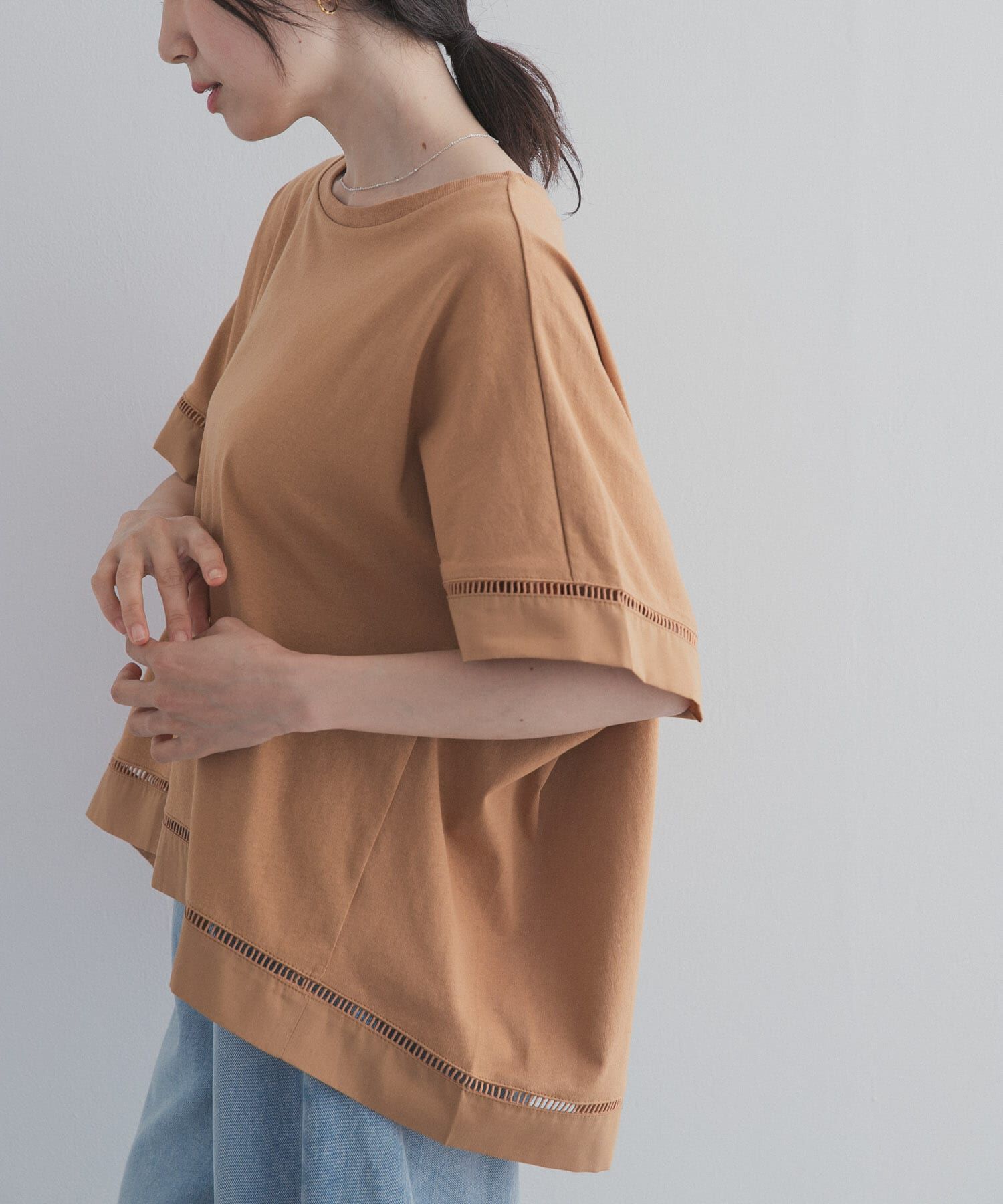 URBAN RESEARCH DOORS「ハシゴレースドッキングプルオーバー」|Tシャツ・カットソー|