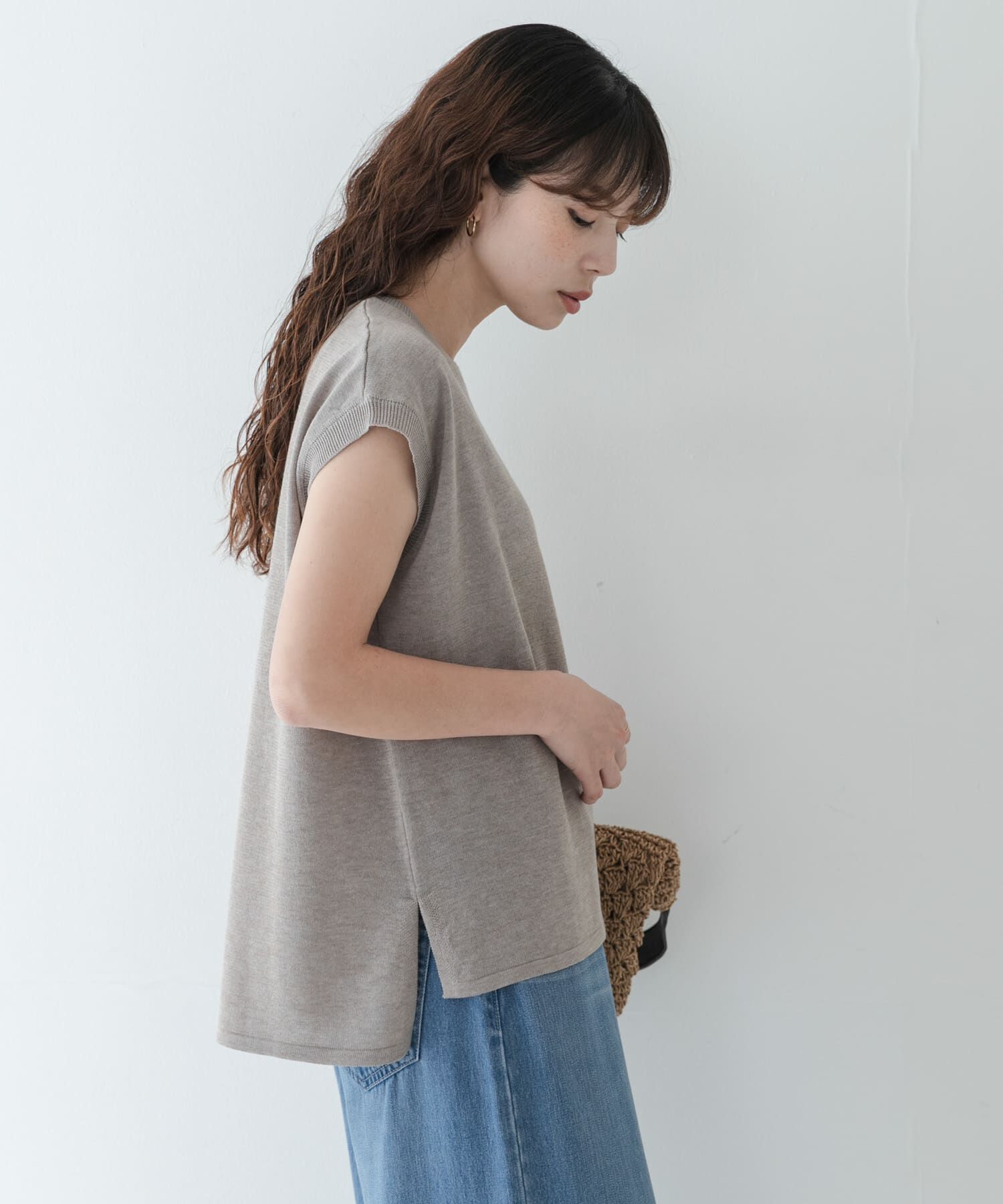 Sonny Label 「リネンライクフレンチスリーブサマーニットプルオーバー」|ニット・セーター|