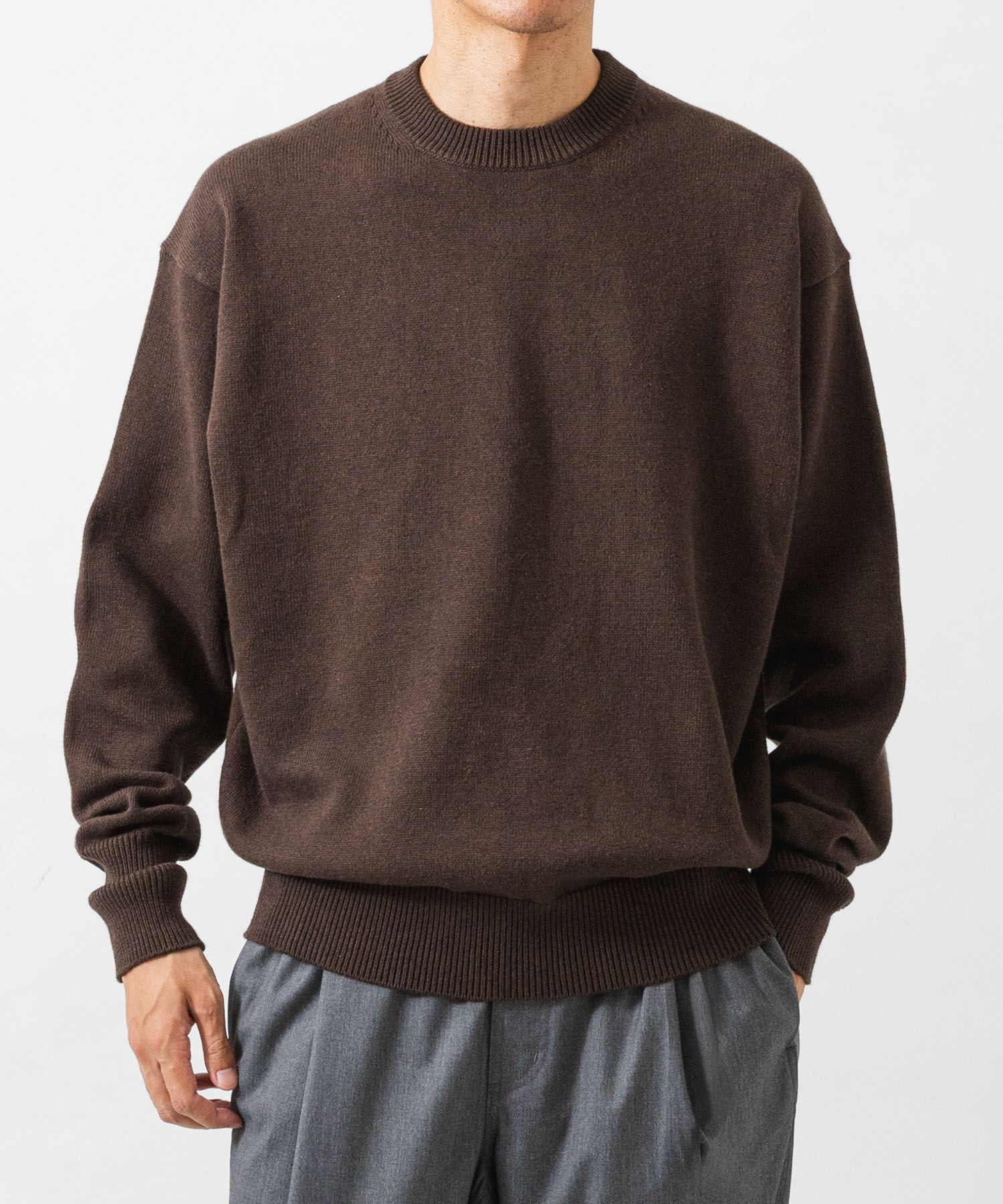 URBAN RESEARCH「COTTON CASHMERE CREW NECK KNIT」|ニット・セーター|