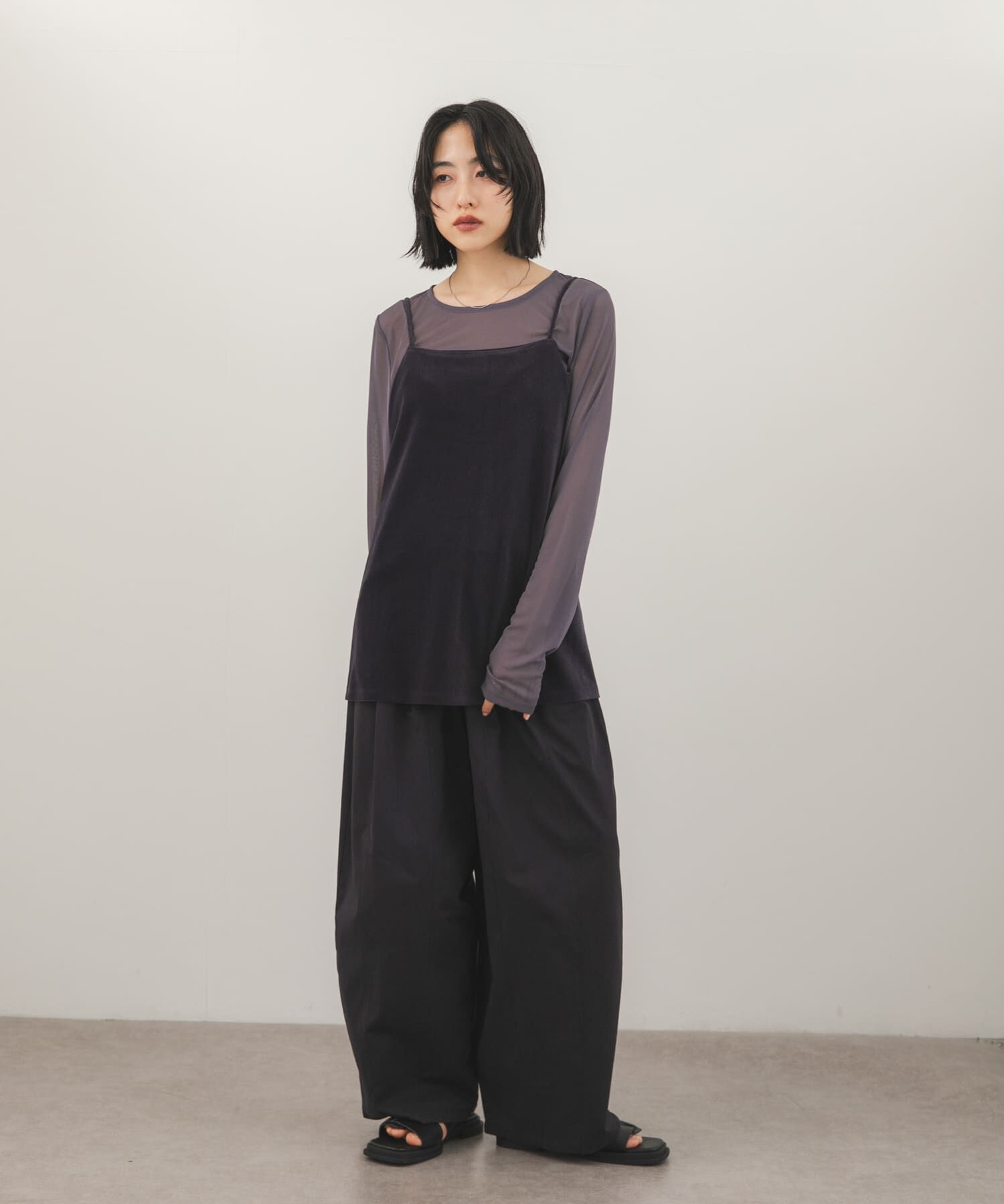  「ベロアキャミソールSETシアートップス」|Tシャツ・カットソー|