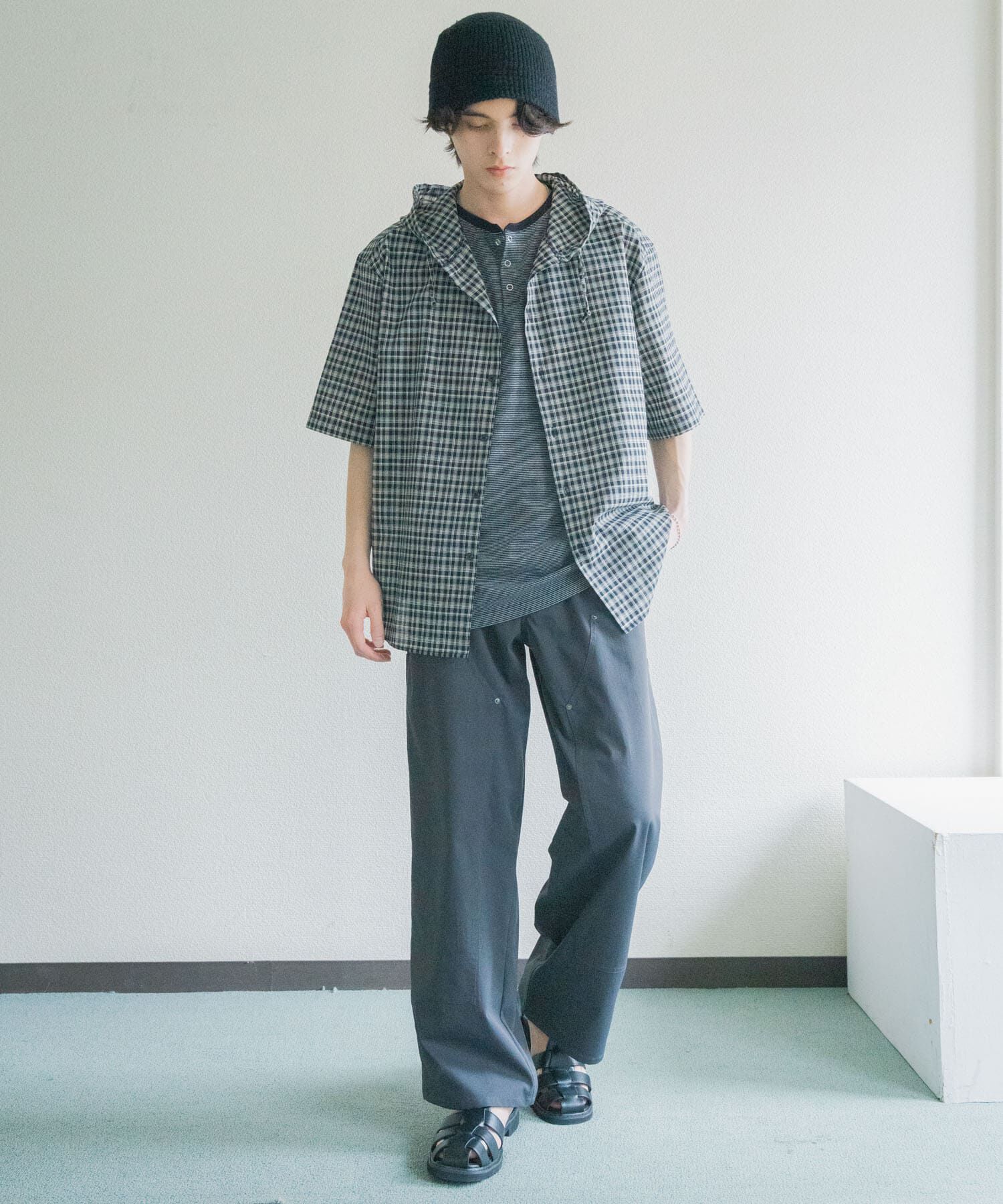 SENSE OF PLACE by URBAN RESEARCH「チェックフーディーシャツ」|シャツ・ブラウス|