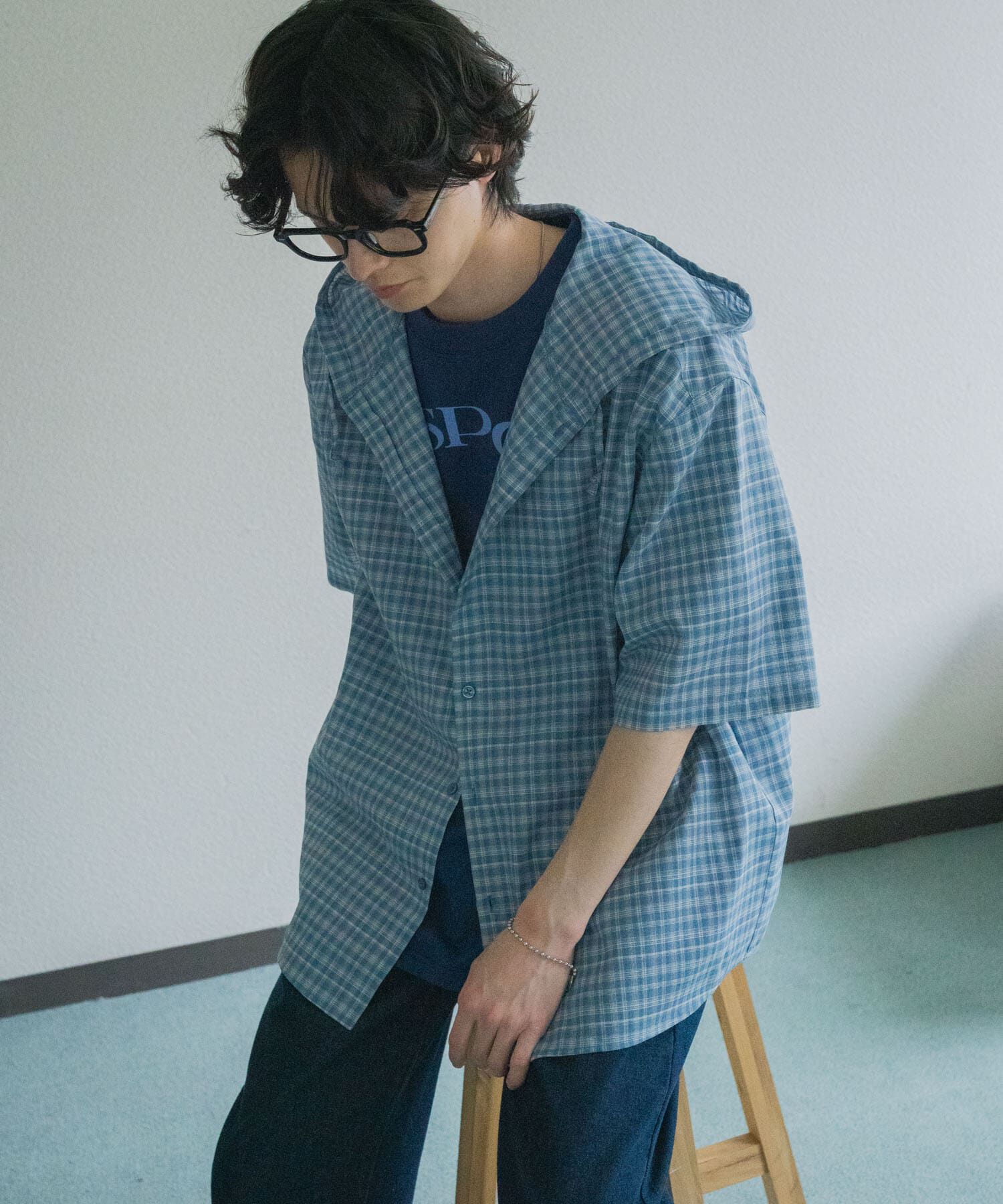 SENSE OF PLACE by URBAN RESEARCH「チェックフーディーシャツ」|シャツ・ブラウス|