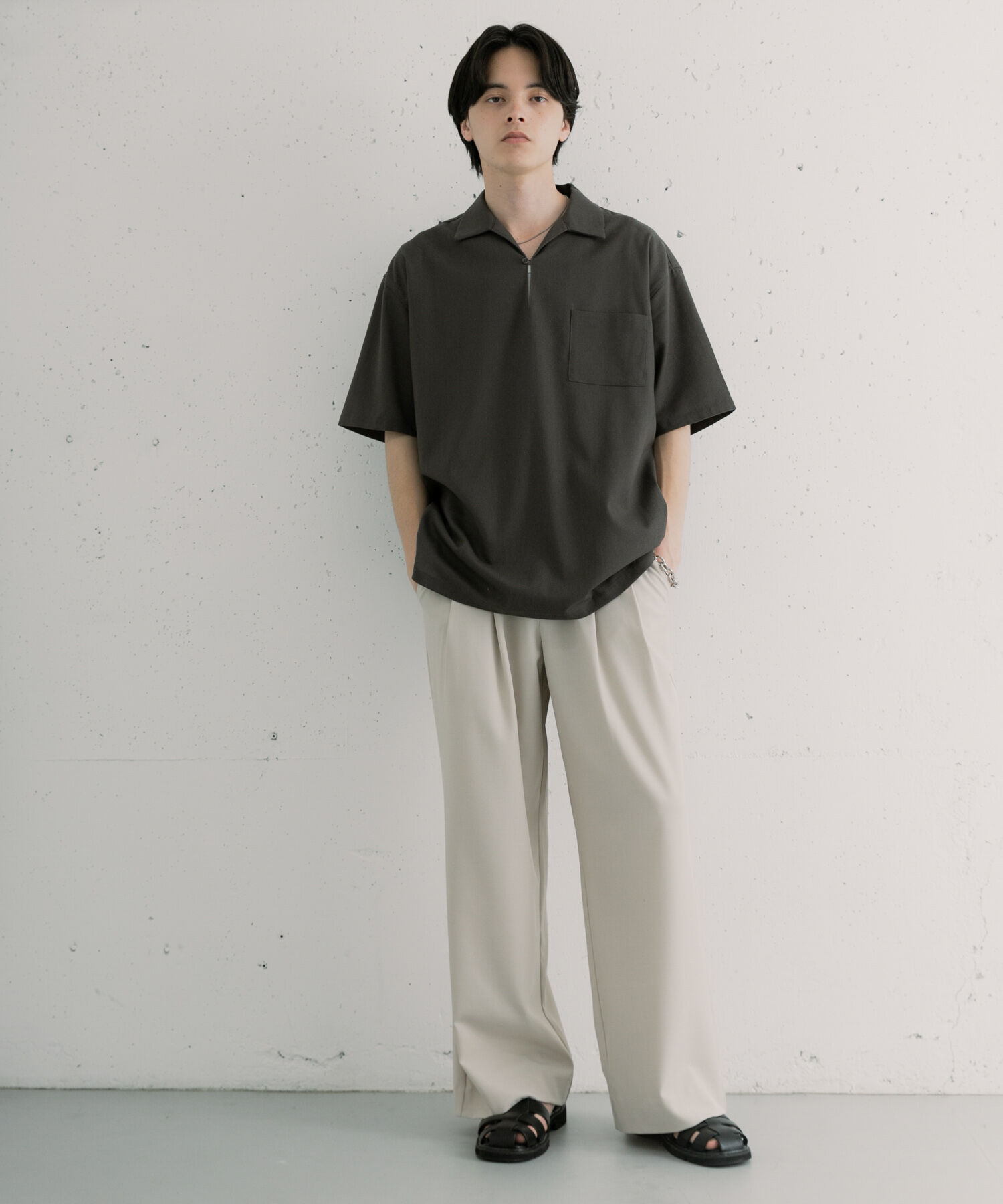 SENSE OF PLACE by URBAN RESEARCH「リネンブレンドプルオーバーショートスリーブシャツ」|シャツ・ブラウス|