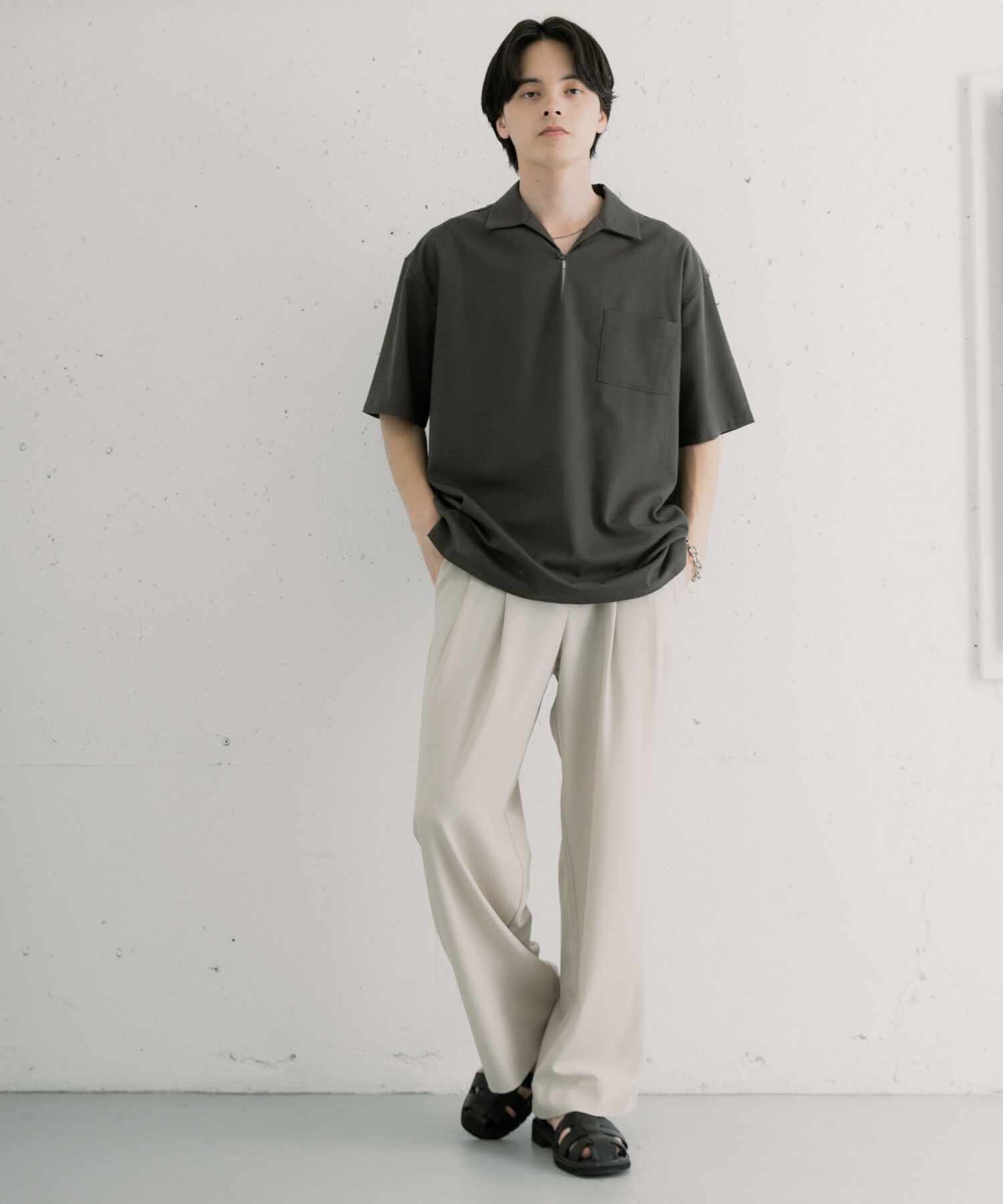SENSE OF PLACE by URBAN RESEARCH「リネンブレンドプルオーバーショートスリーブシャツ」|シャツ・ブラウス|