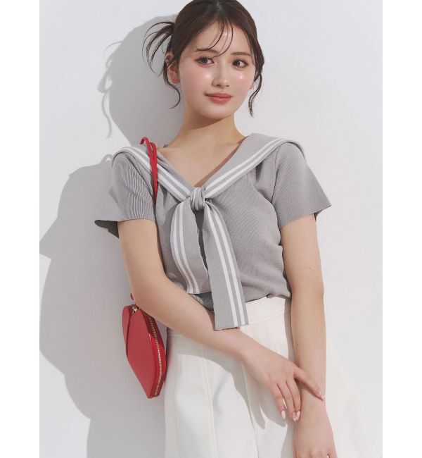 MERCURYDUO 半袖 セーラーニット 新品タグ付き セーラーカラーニット（MERCURYDUO）｜ルミネのファッション通販